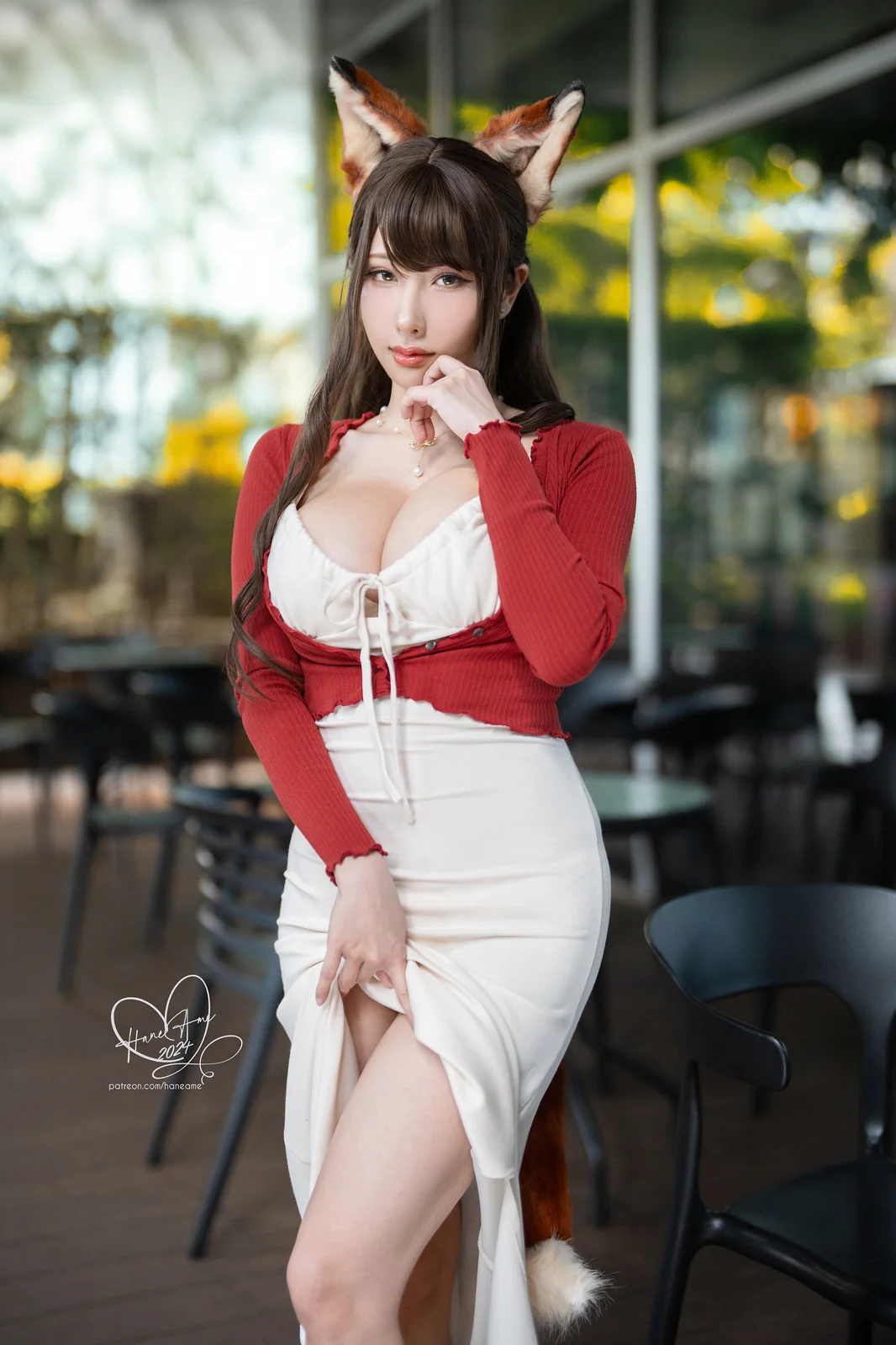 雨波_HaneAme - 原創 寵物女友 秋日狐狸女友咖啡 [47P3V-728MB]