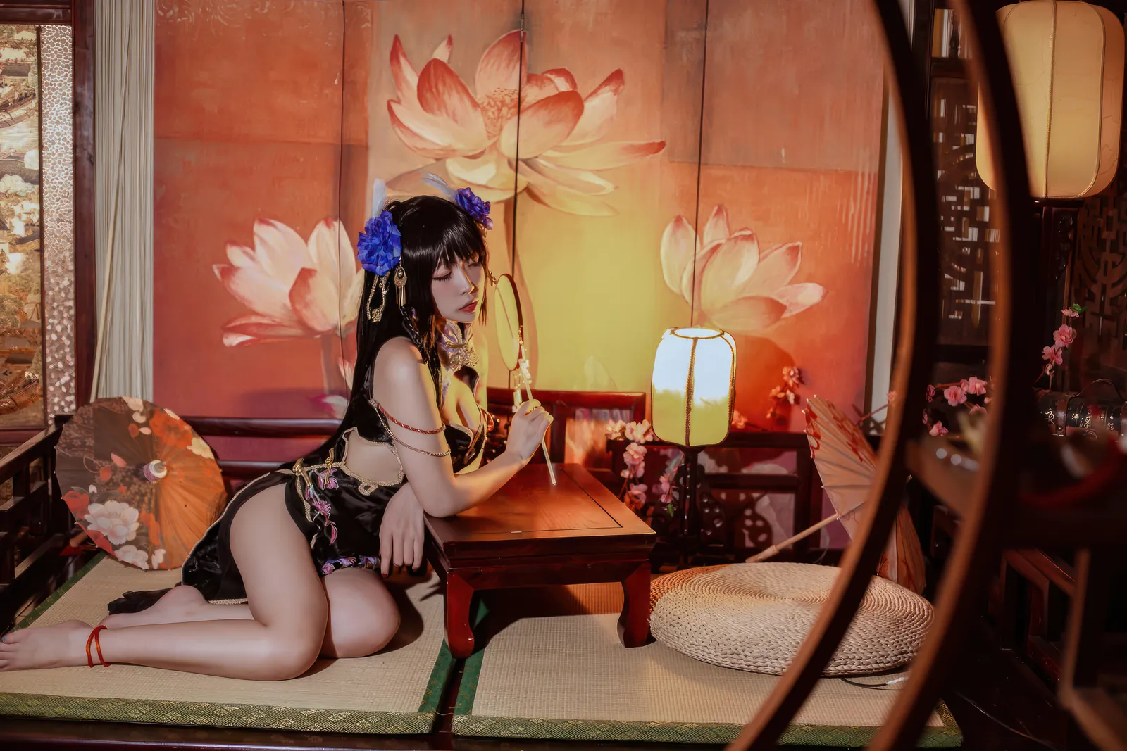 二佐Nisa - 碧蓝航线-比叡鲟旗袍 [24P-464MB]