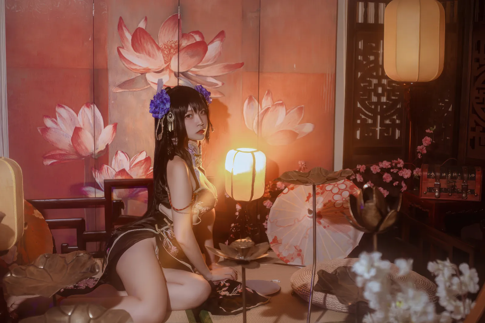 二佐Nisa - 碧蓝航线-比叡鲟旗袍 [24P-464MB]