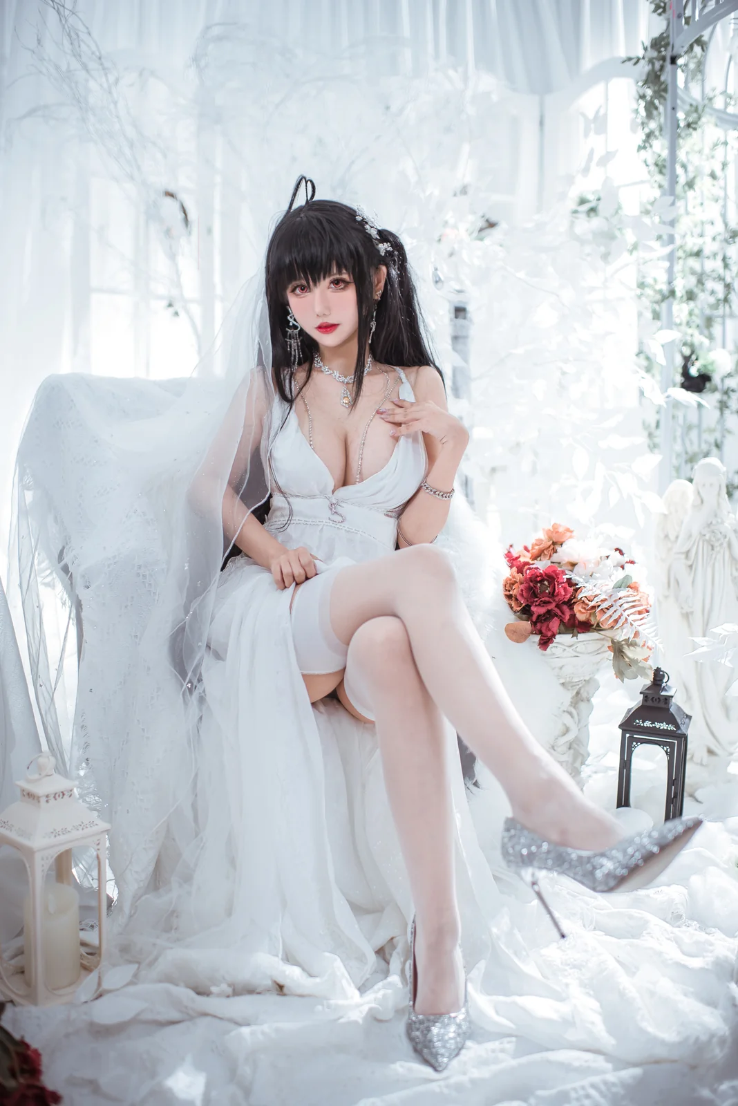 仙女月 - 大凤纯白婚纱 [30P-262MB]