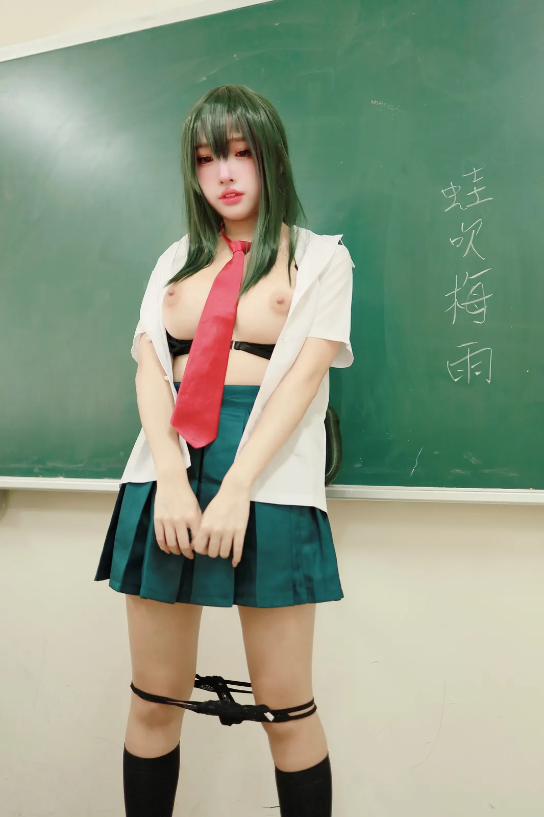 慕慕 - 蛙吹梅雨 學生服 Asui Tsuyu [27P-95MB]