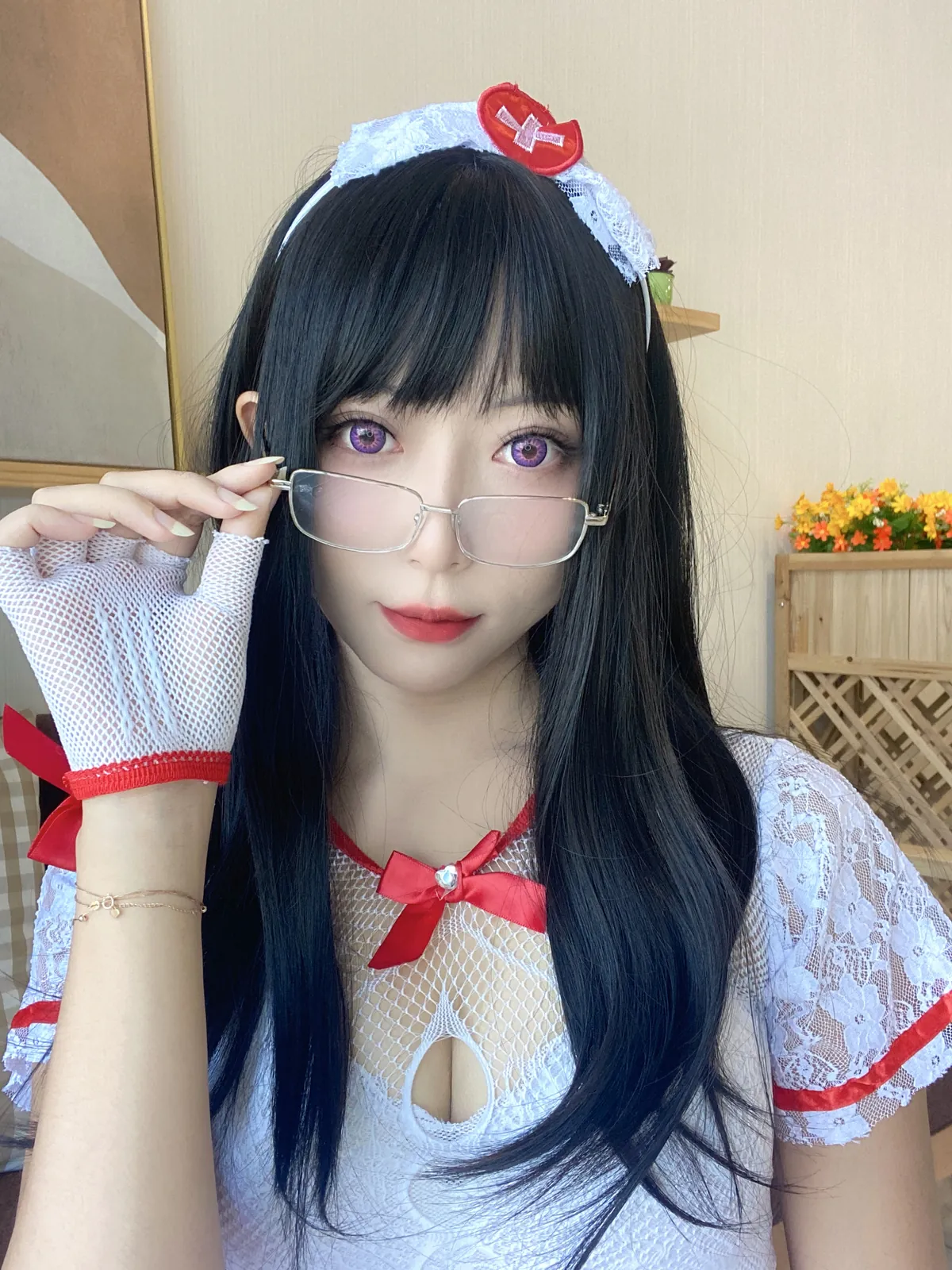 Money冷冷 - 白网护士套 [48P2V-1001MB]