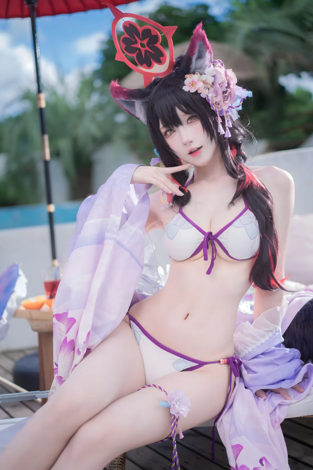 阿包也是兔娘 - 蔚蓝档案 狐坂若藻 水着 [32P-260MB]