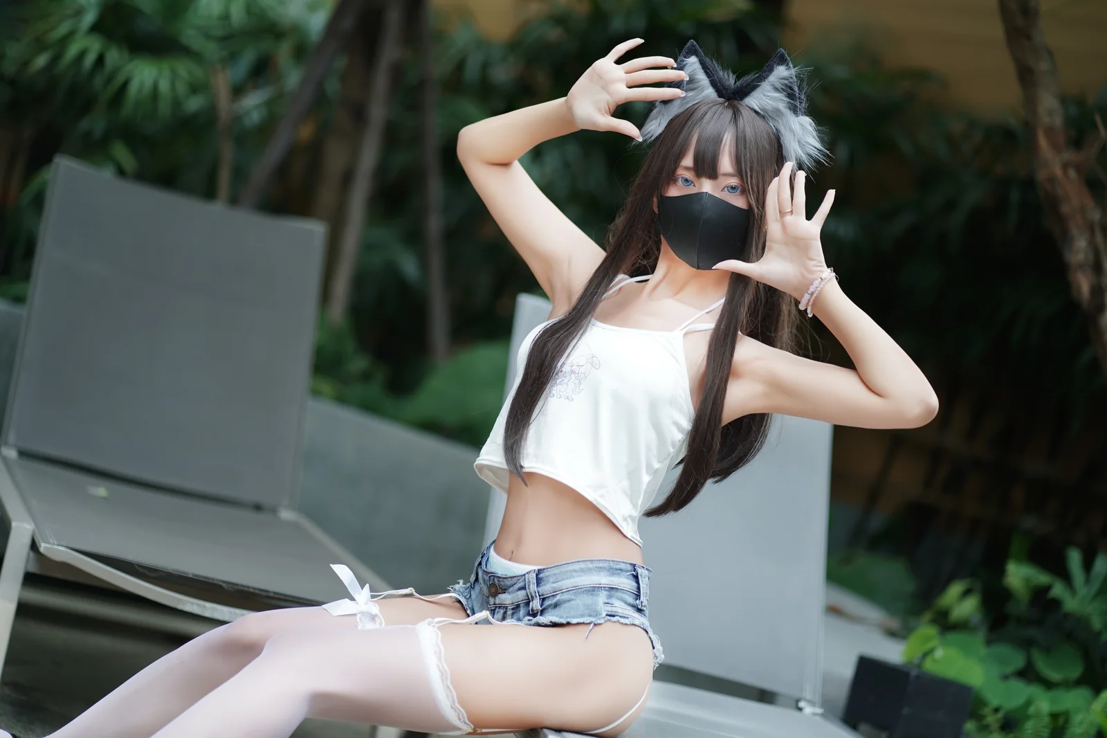 三水子 - 猫猫蓝白比基尼 [85P1V-618MB]