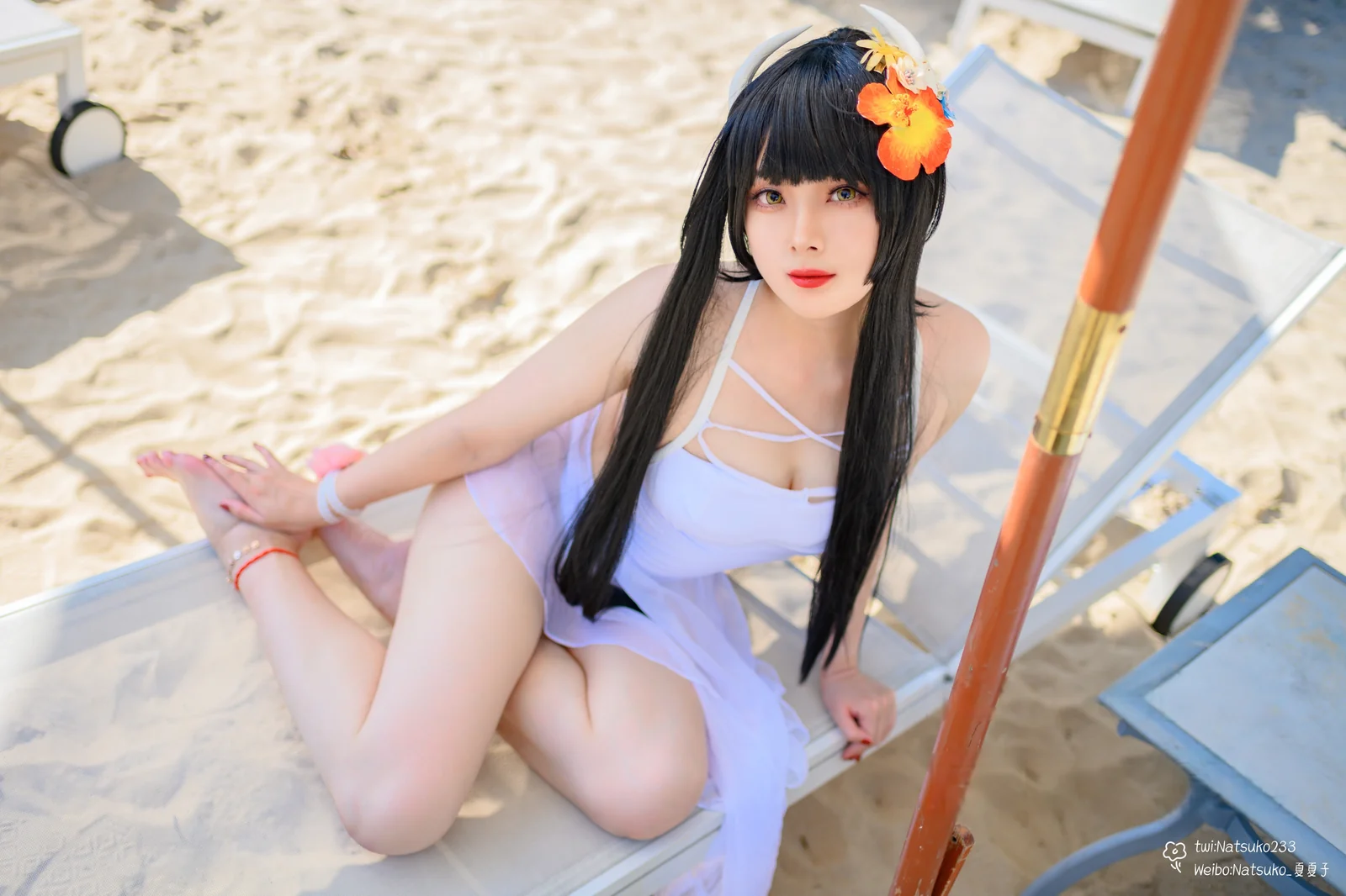 Natsuko夏夏子 - 碧蓝航线 比叡泳装 [56P-295MB]