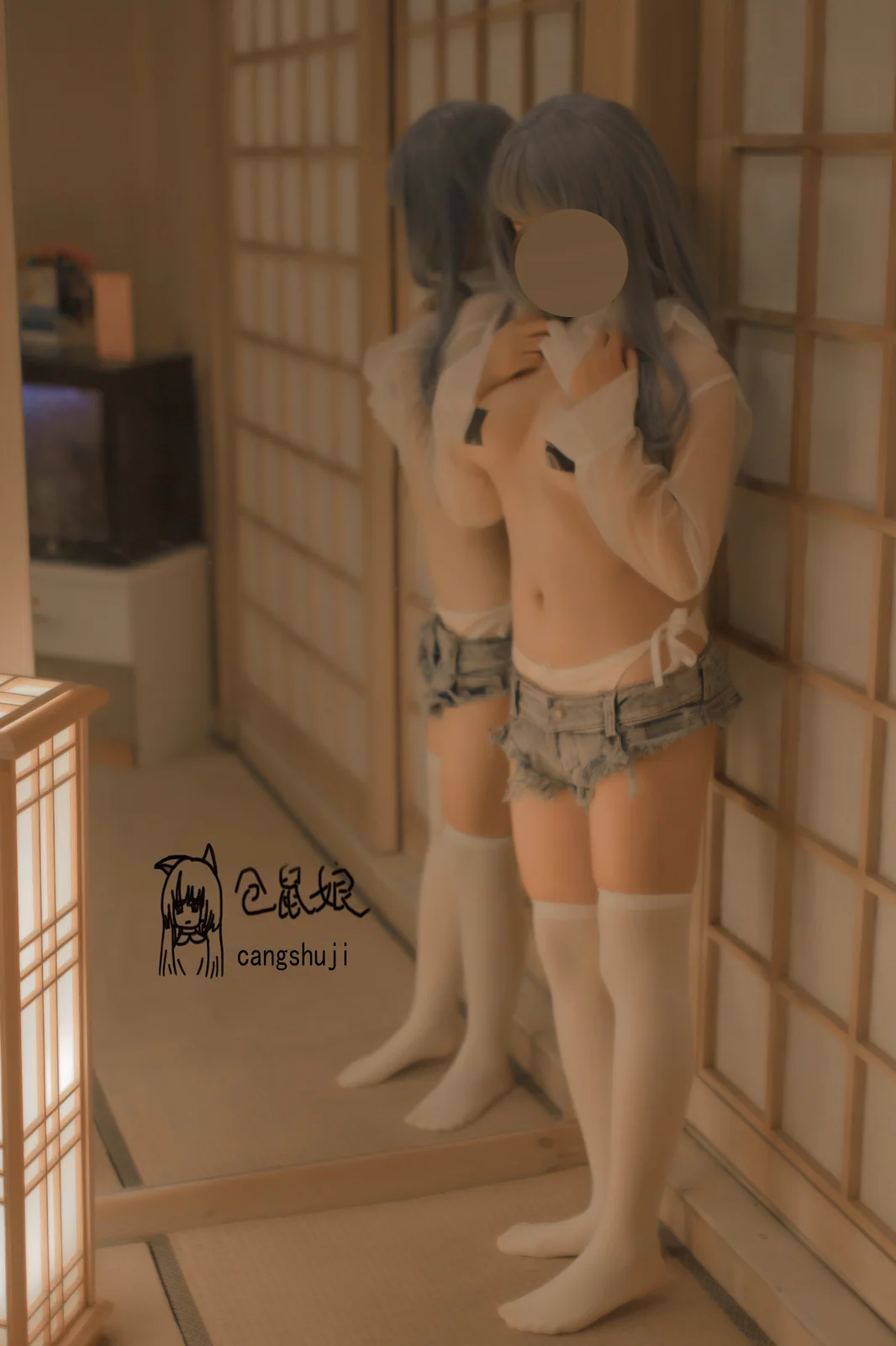 仓鼠娘(仓鼠姬) - 镂空T恤 [78P-95MB]