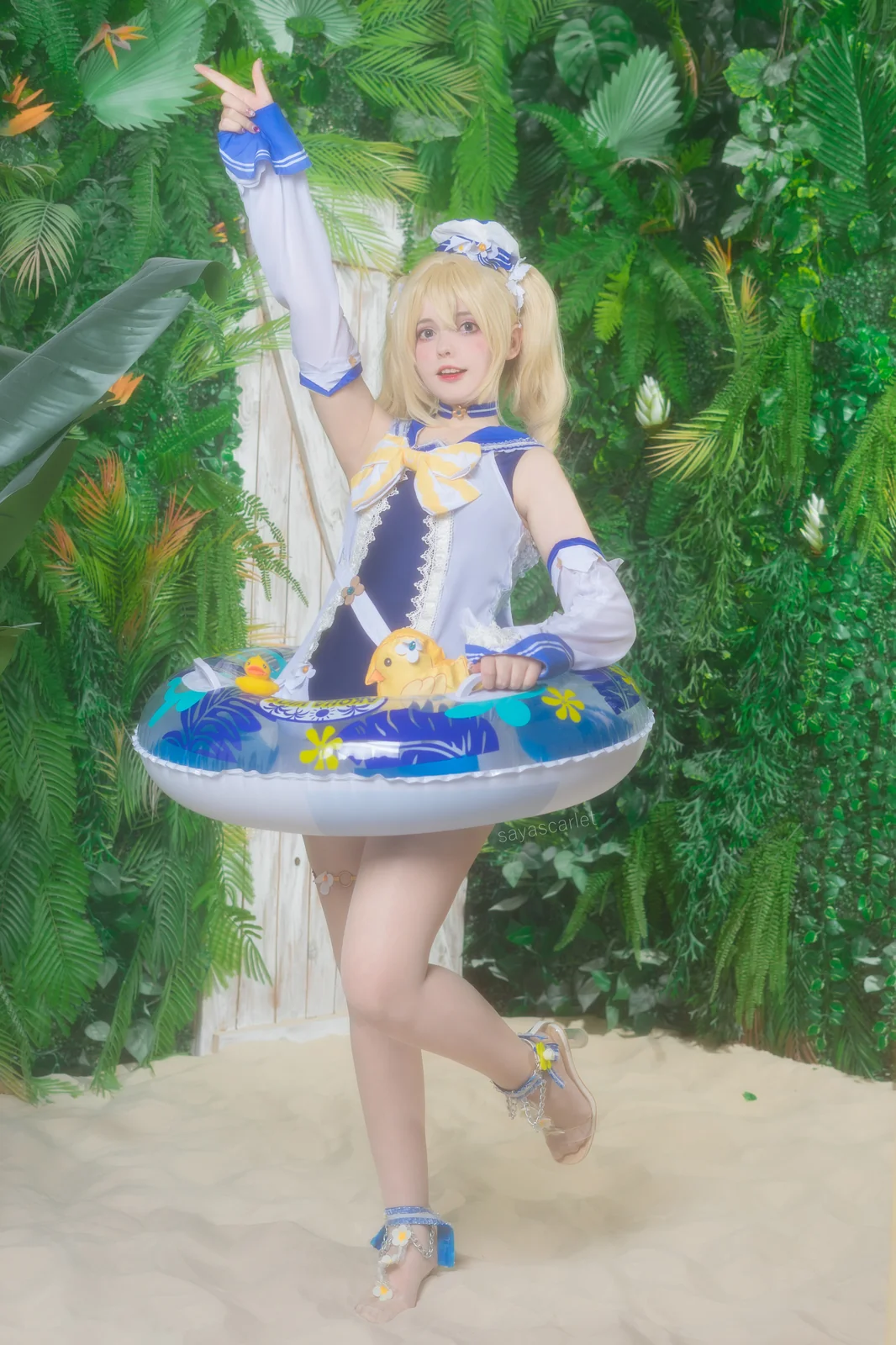 Saya Scarlet - Barbara Swimsuit (Genshin Impact) [28P-148MB]