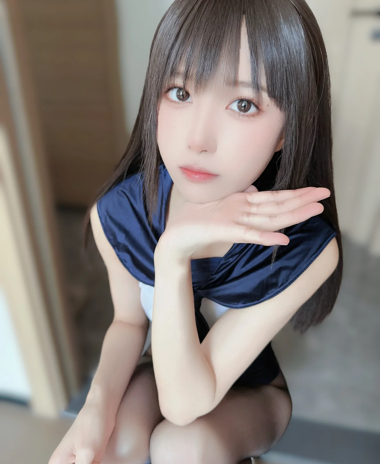 布丁大法 – 蓝色连体泳衣 95P6V [95P6V-515MB]