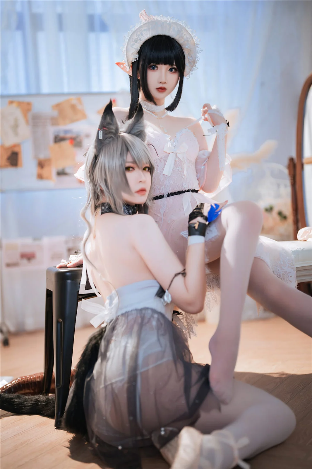面饼仙儿&半半子 - Arknights 黑x森蚺バレエ [56P-56MB]