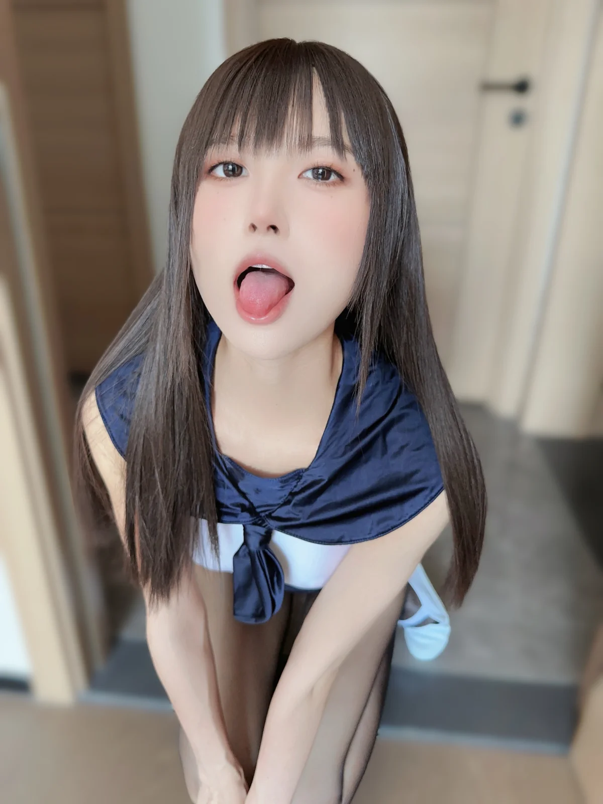 布丁大法 - 蓝色连体泳衣 95P6V [95P6V-515MB]