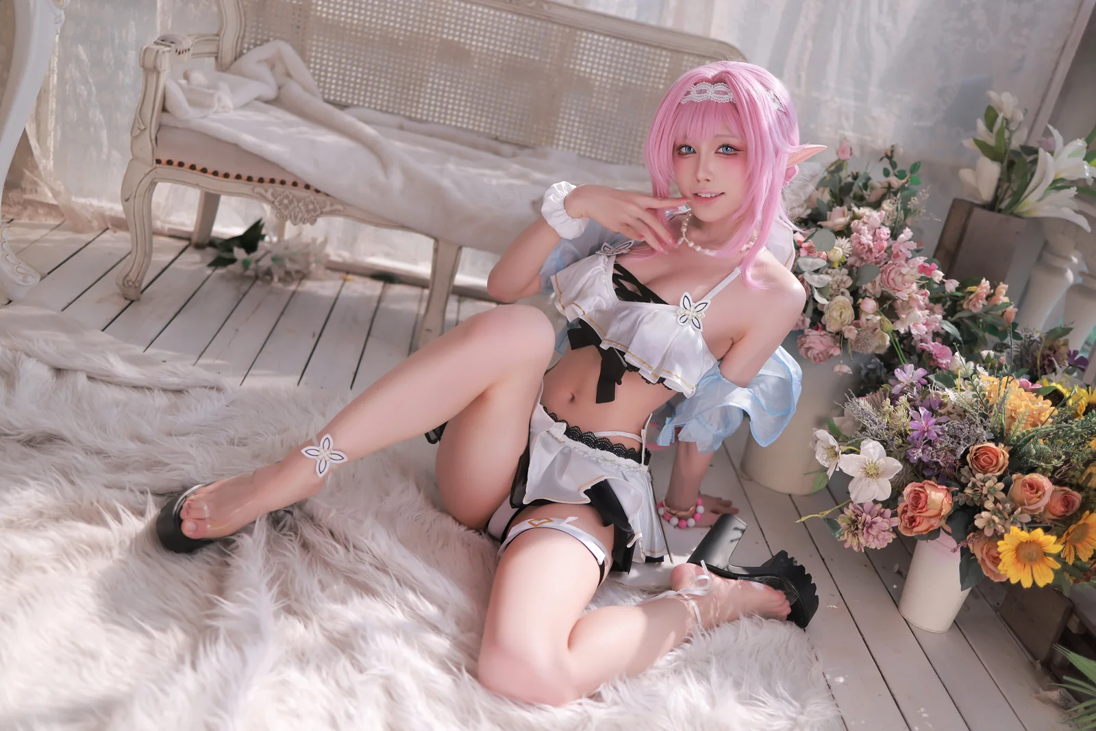水淼aqua - 25.08 T2 Elysia Swimsuit (Honkai Imapct3) [52P-90MB]