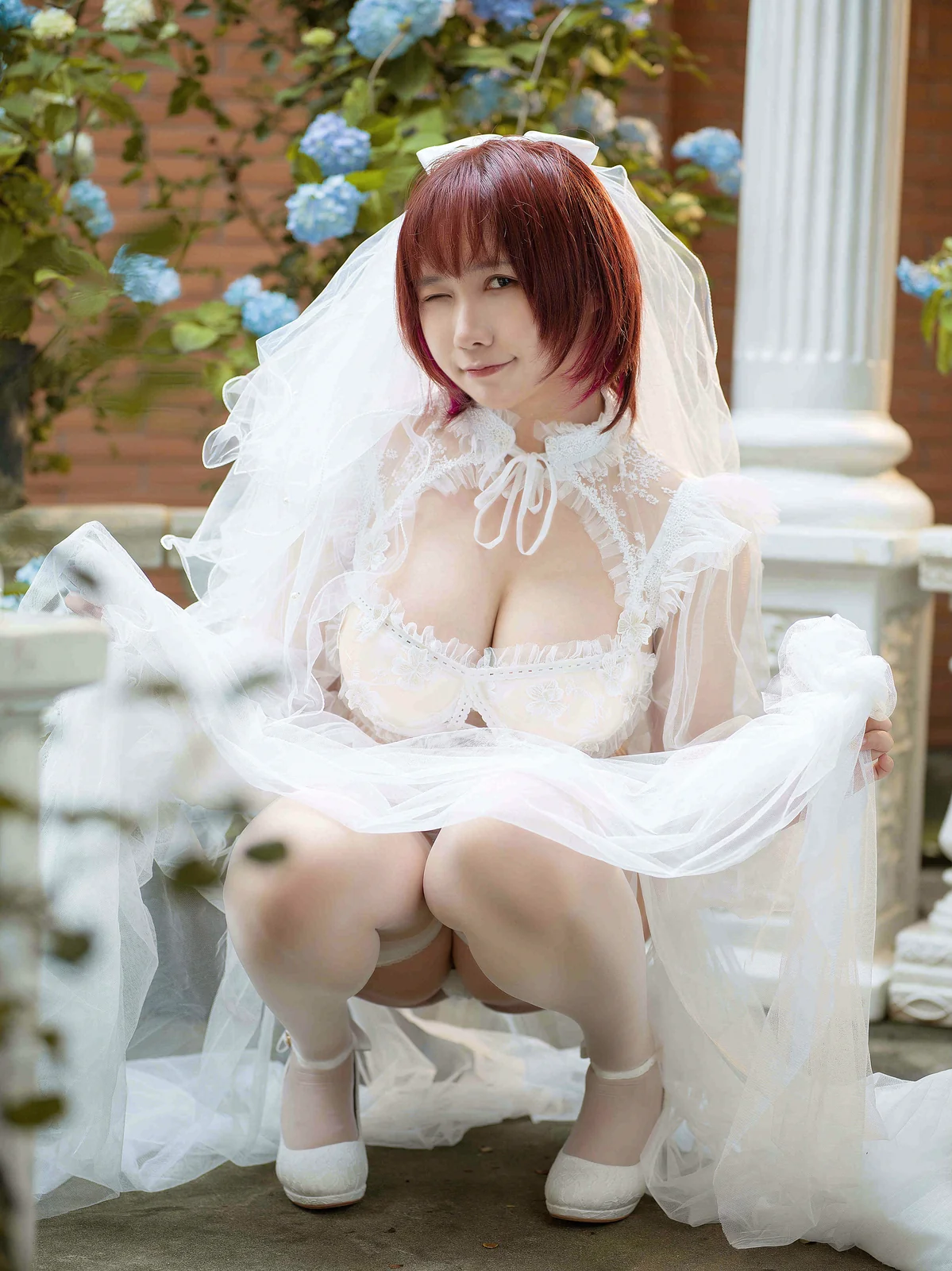 麻花酱 - 黑白婚纱 [60P-676MB]
