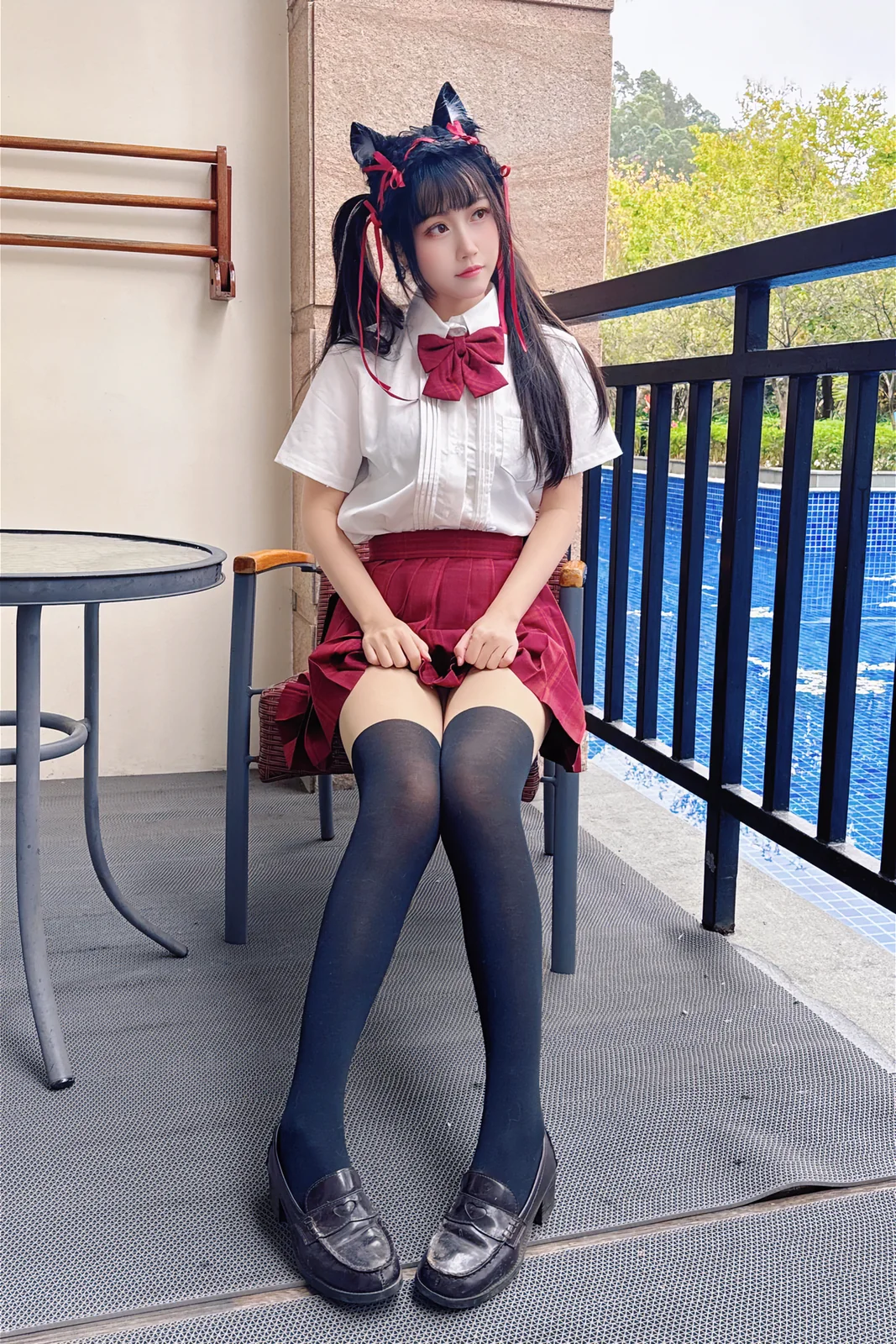 不呆猫 - 温泉双马尾JK 22P1V [22P1V-325MB]