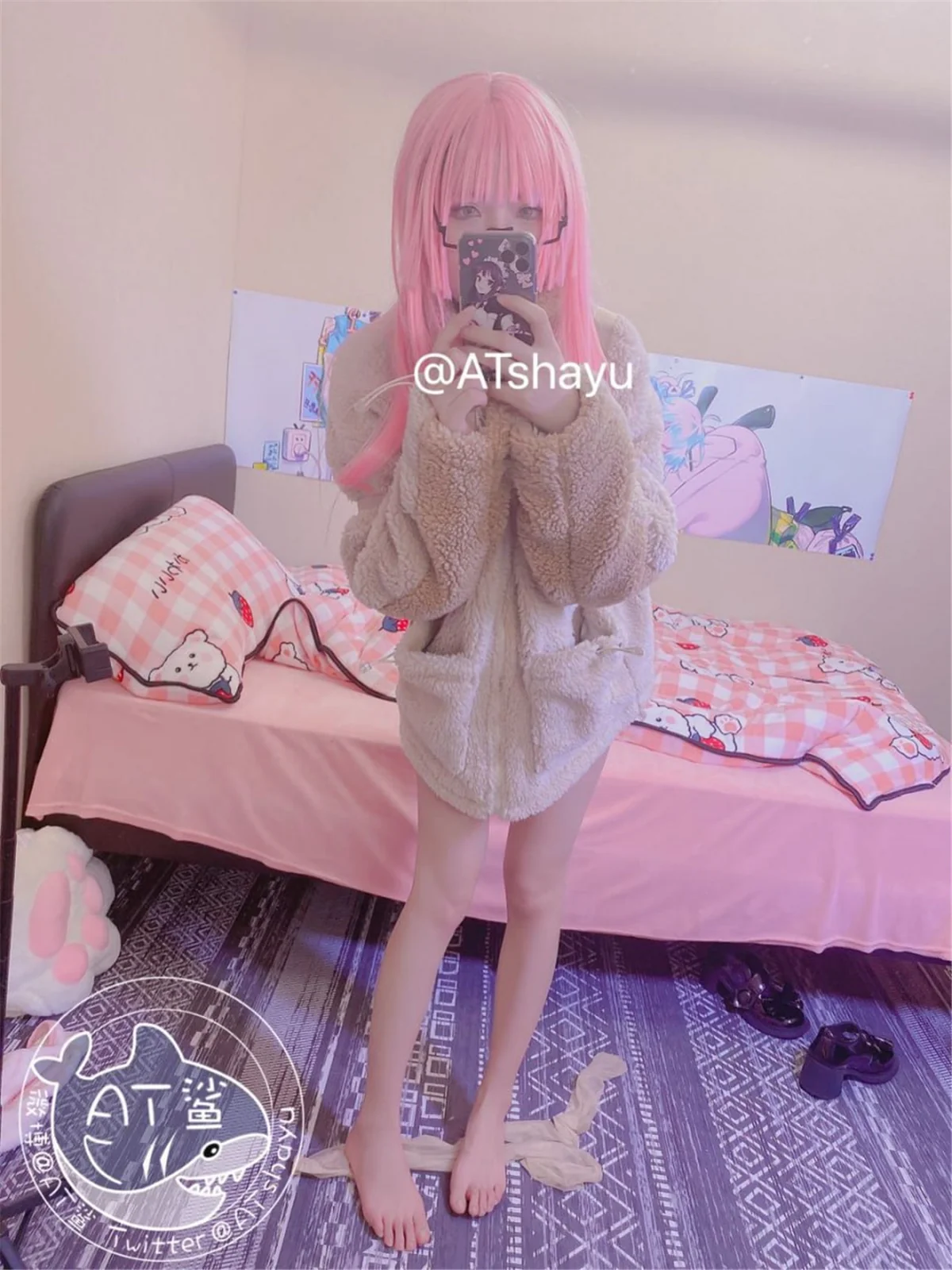 AT鲨 - 熊熊羊羔绒 23P [23P-32MB]