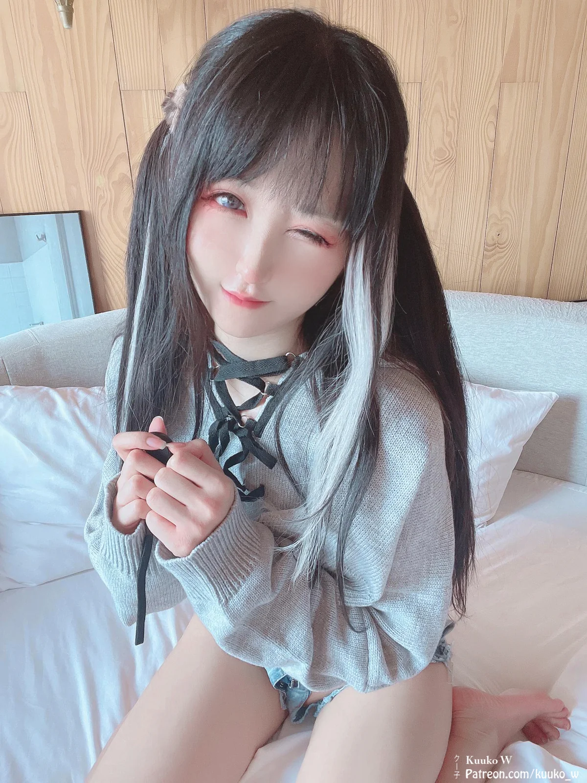 KuukoW – Selfie short sweater 短毛衣 [22P2V-84MB]