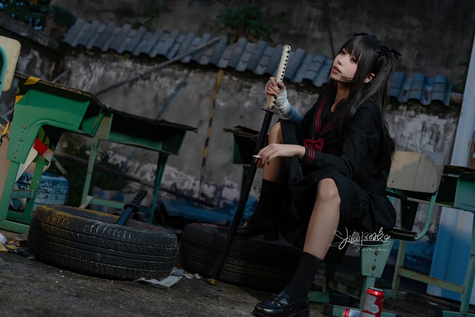 Yiko湿润兔 - 24.11月作品『不良女高』短发 [74P1V-1.79GB]