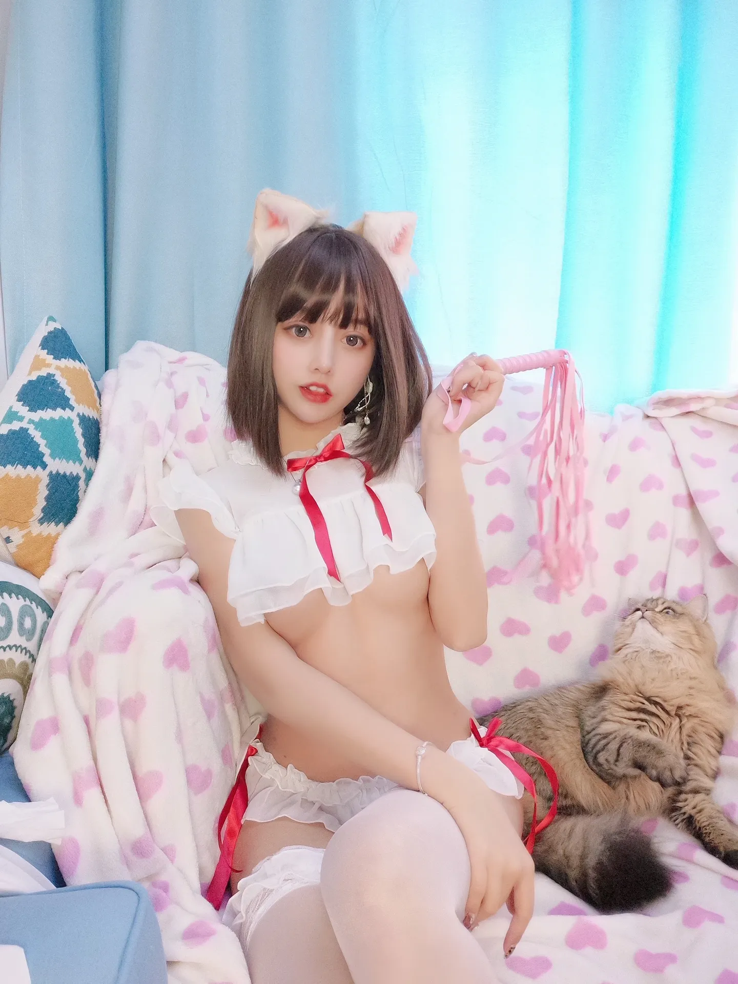 过期米线线喵 - 粉耳SM [14P-66MB]