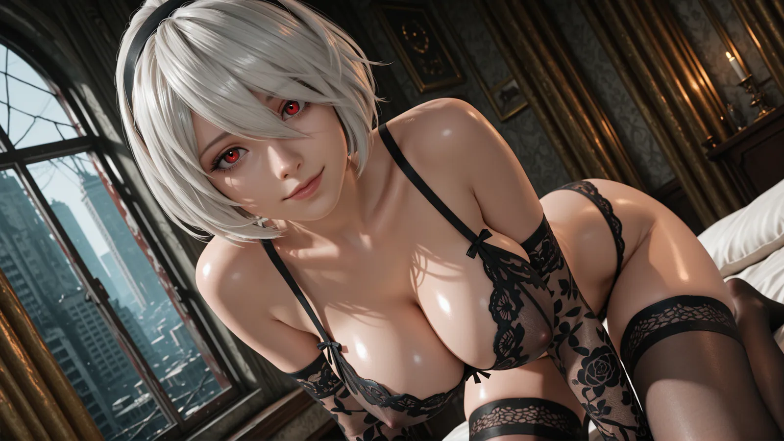 Lunar Beauty Wrapped in Lace [228P-553MB]