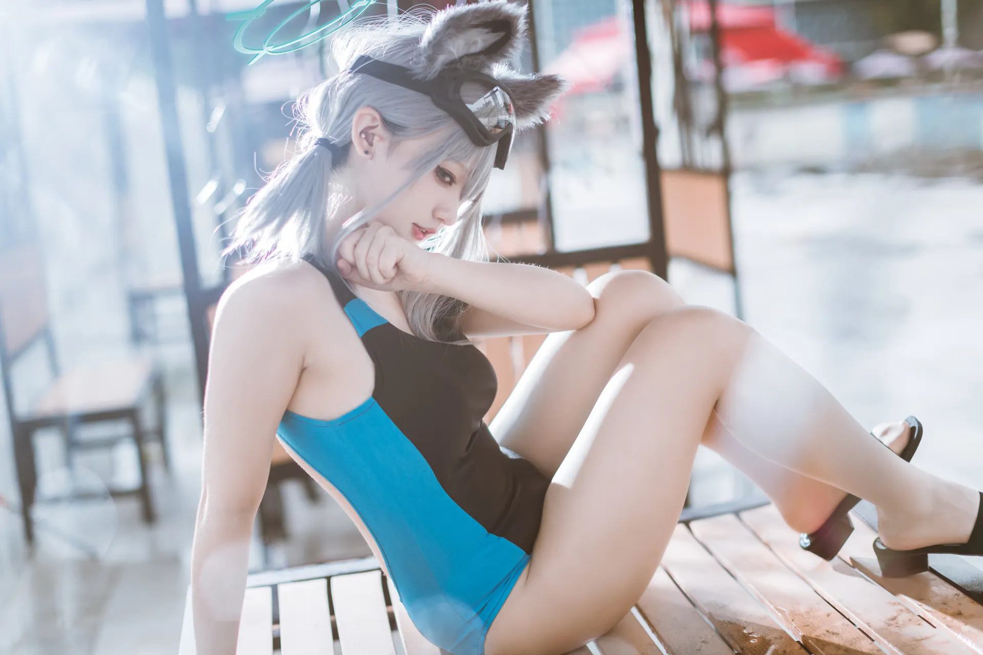 Mercurius-i (露) - 蔚蓝档案 砂狼白子 水着 [15P-140MB]