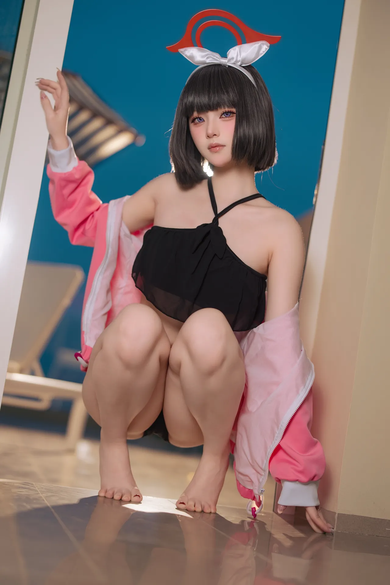 屿鱼 – 蔚蓝档案 静山真白泳装 [30P-317MB]