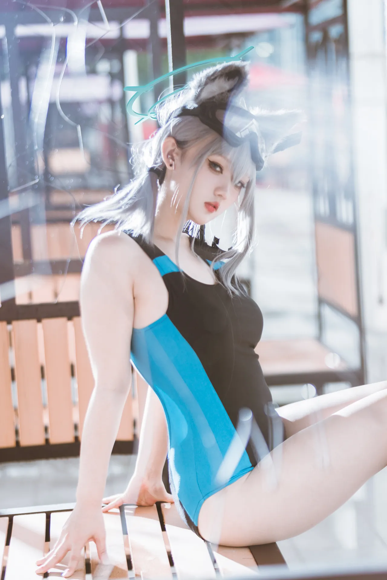 Mercurius-i (露) - 蔚蓝档案 砂狼白子 水着 [15P-140MB]
