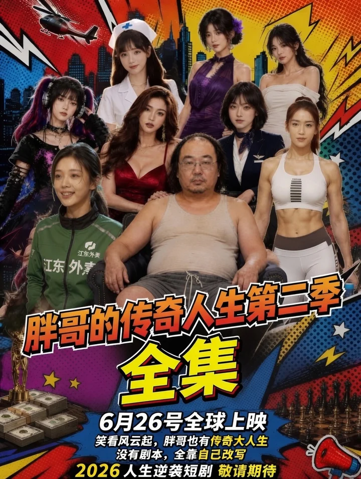 AI短剧 胖哥的传奇人生 第二季 [更新至8集]